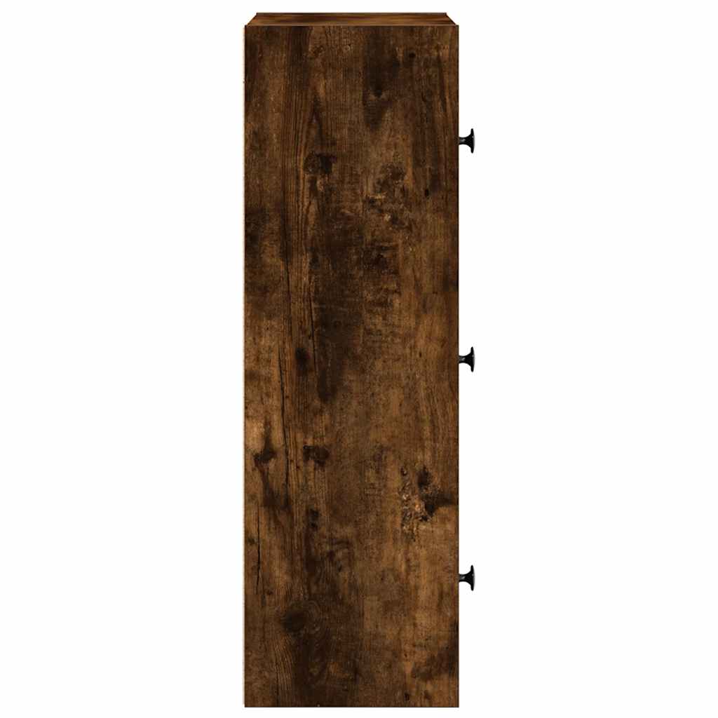 Boekenkast Gijs - 40x24x77 cm - gerookt eiken