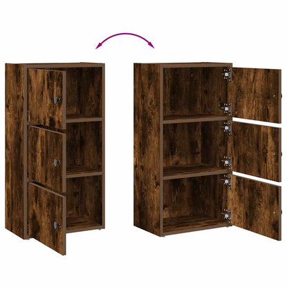 Boekenkast Gijs - 40x24x77 cm - gerookt eiken