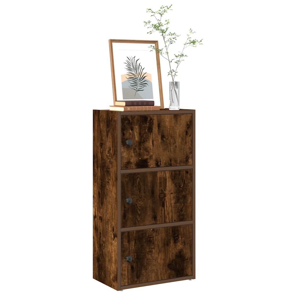Boekenkast Gijs - 40x24x77 cm - gerookt eiken