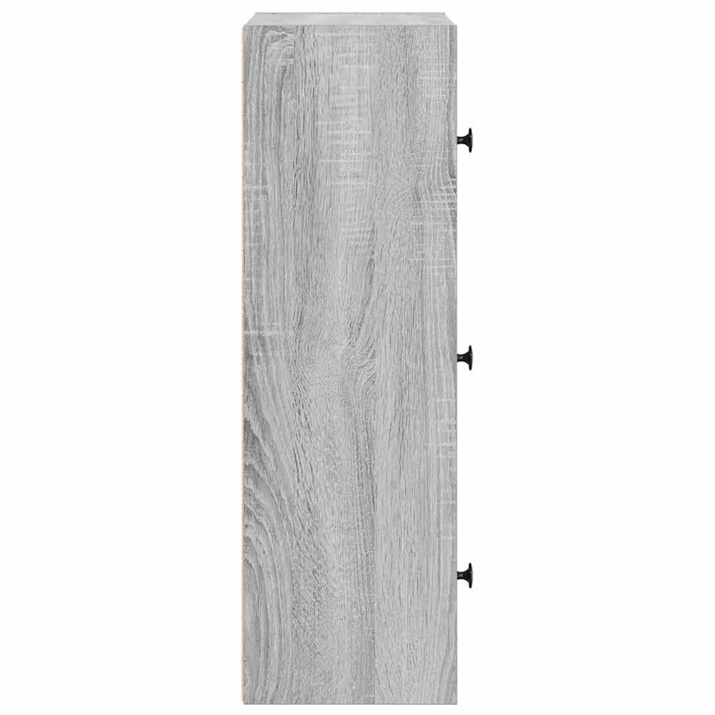 Boekenkast Gijs - 40x24x77 cm - grijs sonoma