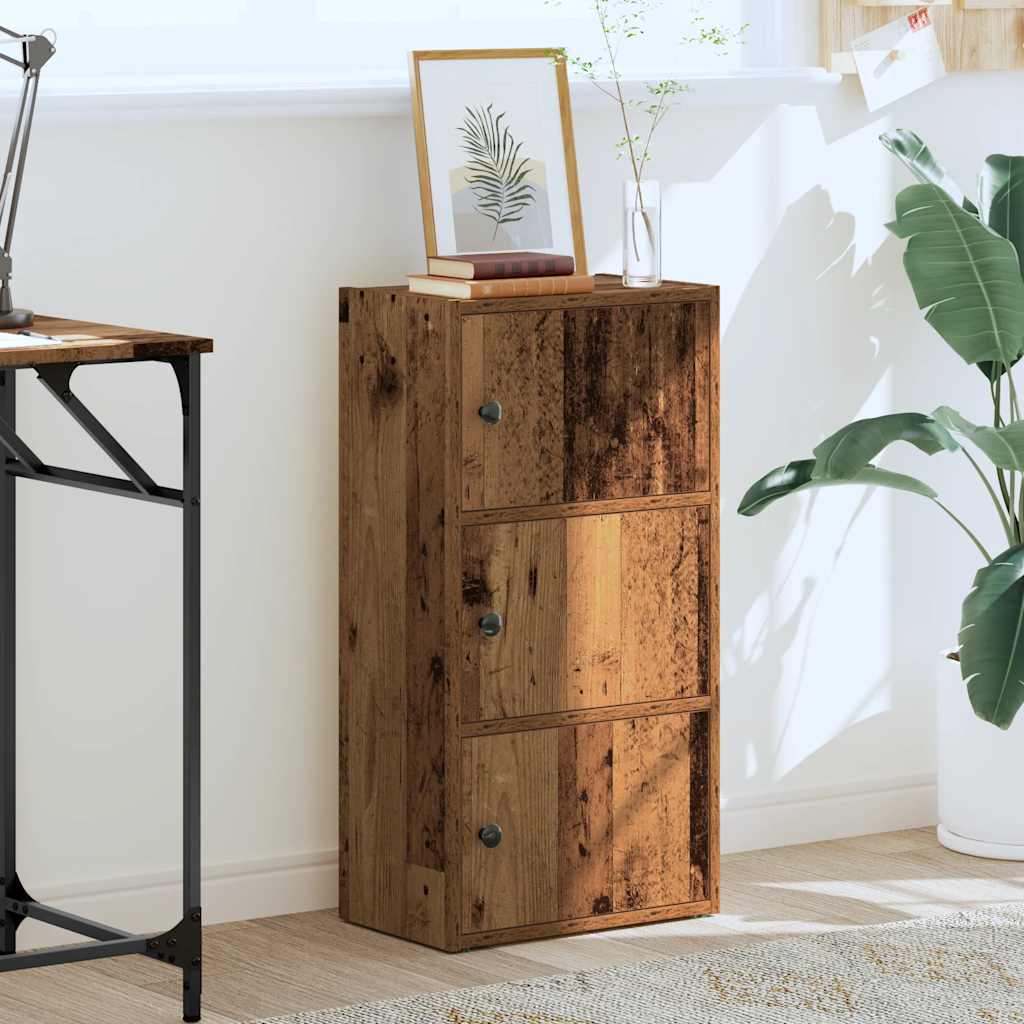 Boekenkast Gijs - 40x24x77 cm - oud hout