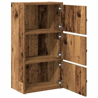 Boekenkast Gijs - 40x24x77 cm - oud hout