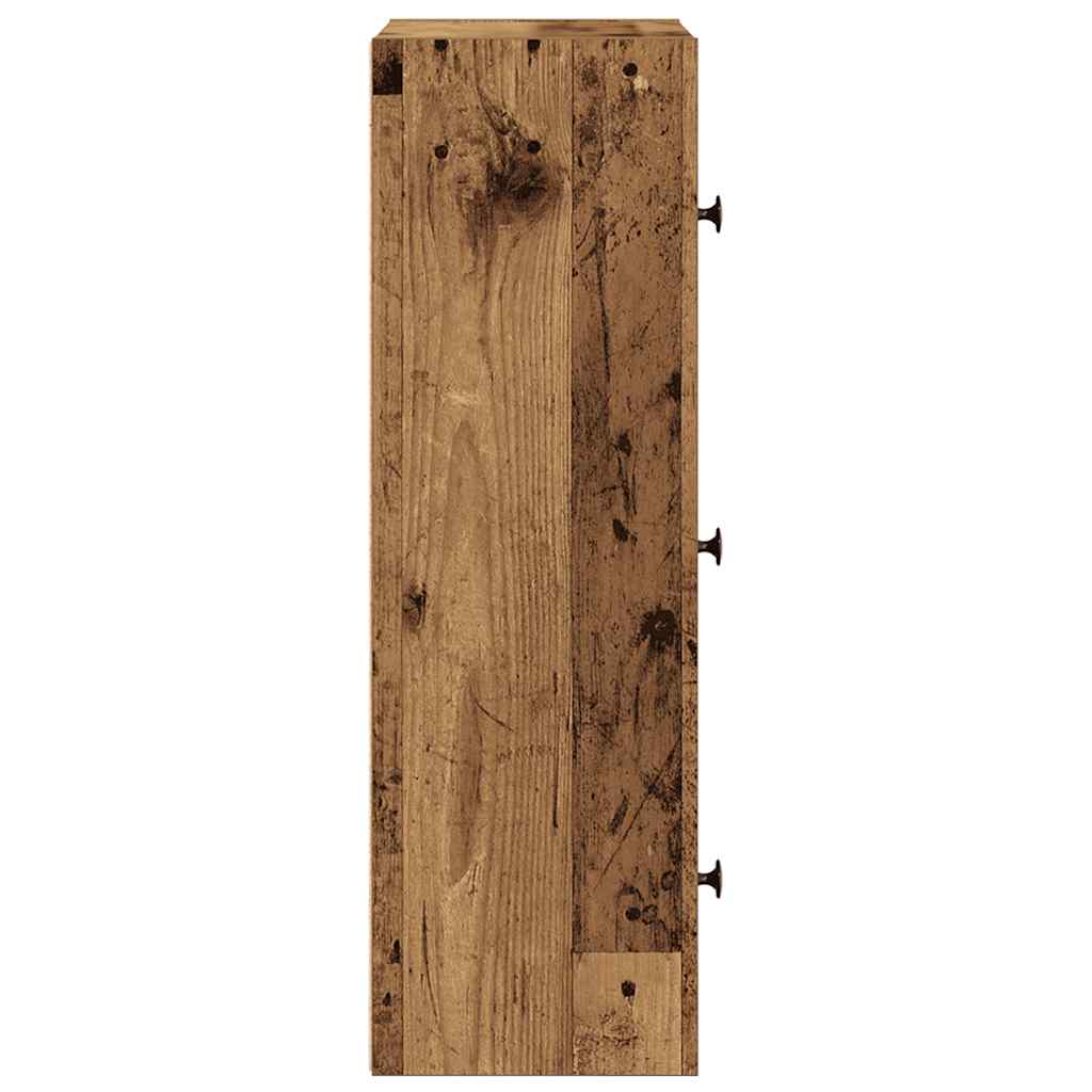 Boekenkast Gijs - 40x24x77 cm - oud hout
