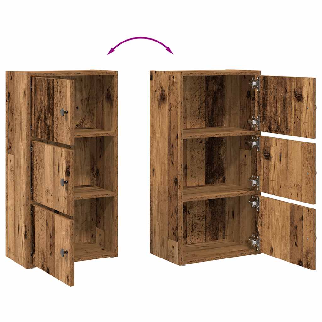 Boekenkast Gijs - 40x24x77 cm - oud hout