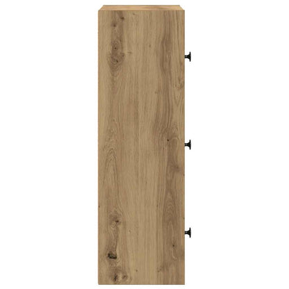 Boekenkast Gijs - 40x24x77 cm - artisanaal eiken