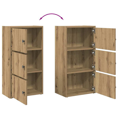 Boekenkast Gijs - 40x24x77 cm - artisanaal eiken