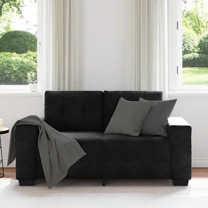 Loveseat bank 160x77x82 cm fluweel zwart