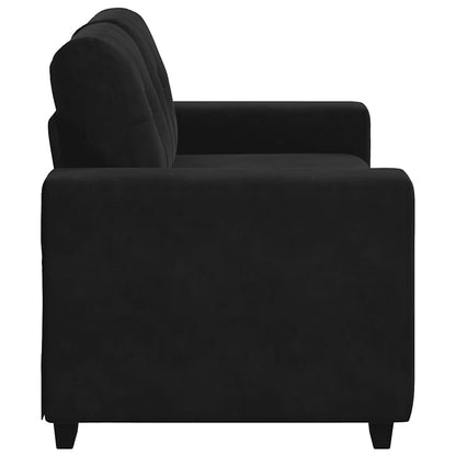 Loveseat bank 160x77x82 cm fluweel zwart