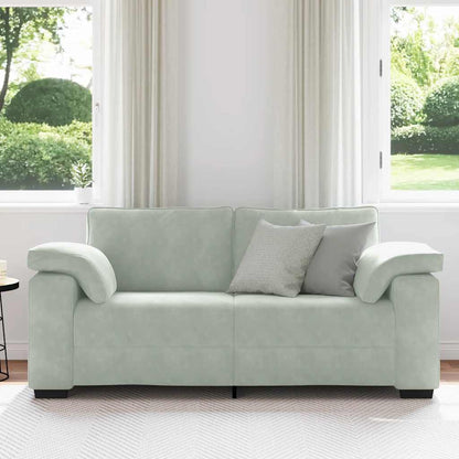 Bank Stefan - 180x77x82 cm - fluweel - lichtgrijs