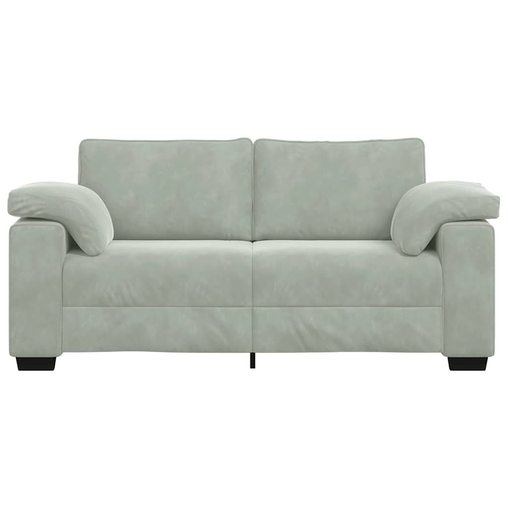 Bank Stefan Bank Stefan - 180x77x82 cm - fluweel - lichtgrijs