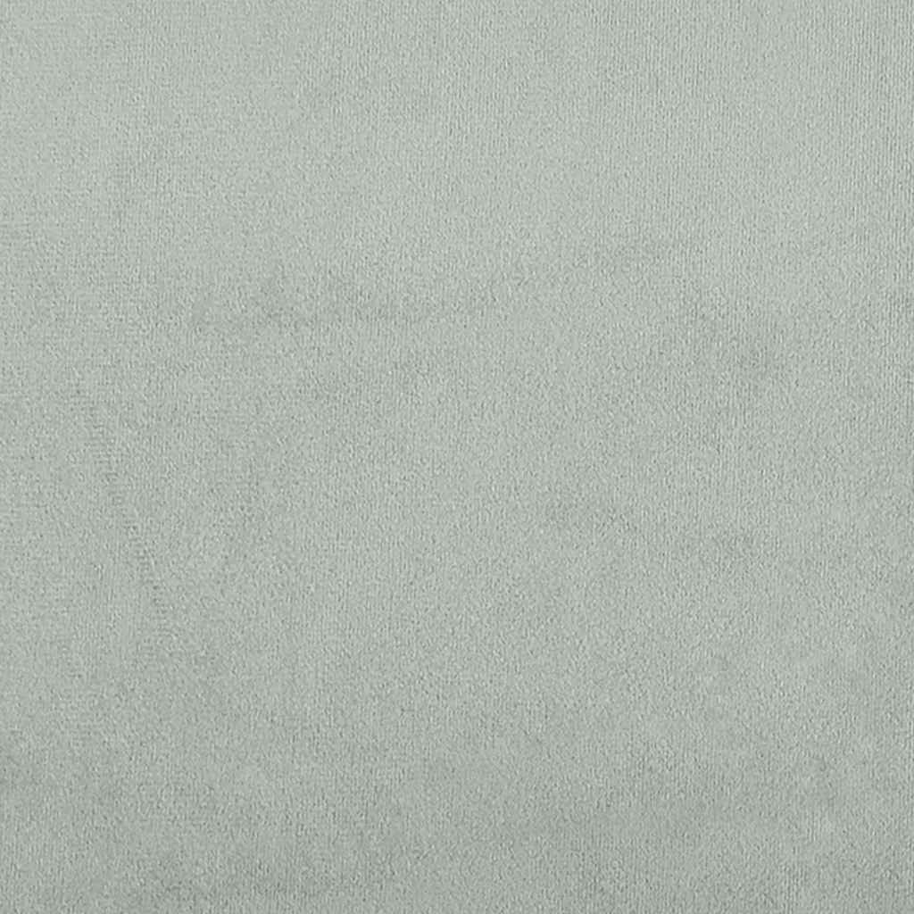 Bank Stefan - 180x77x82 cm - fluweel - lichtgrijs