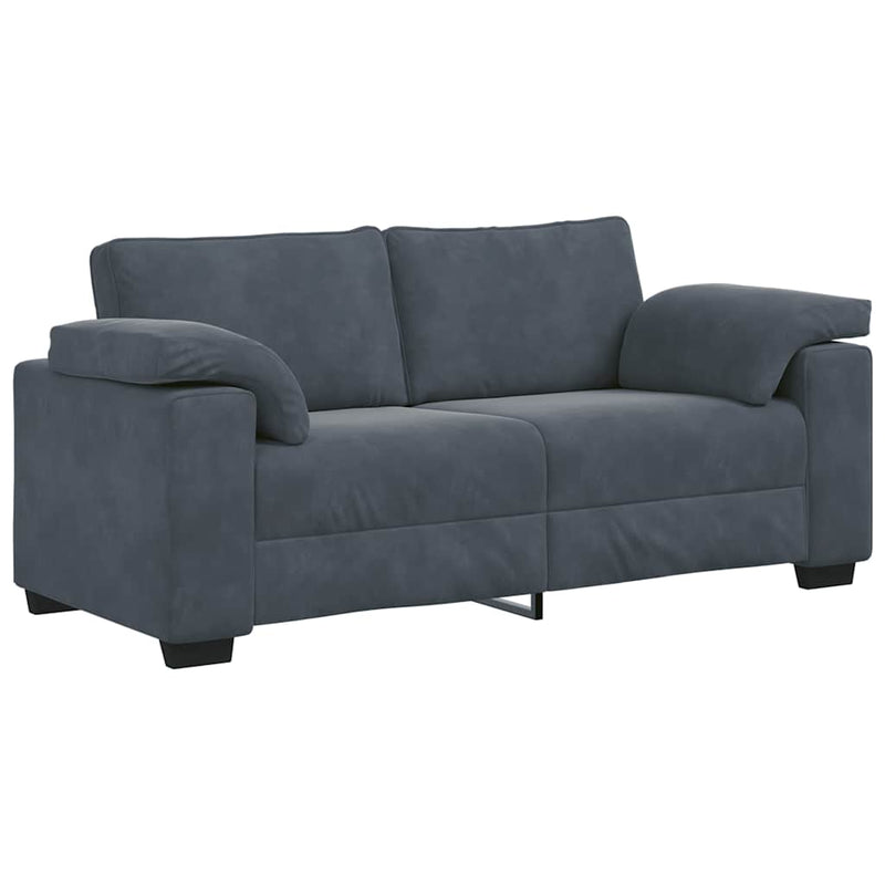 Bank Stefan - 180x77x82 cm - fluweel - donkergrijs – extra afbeelding