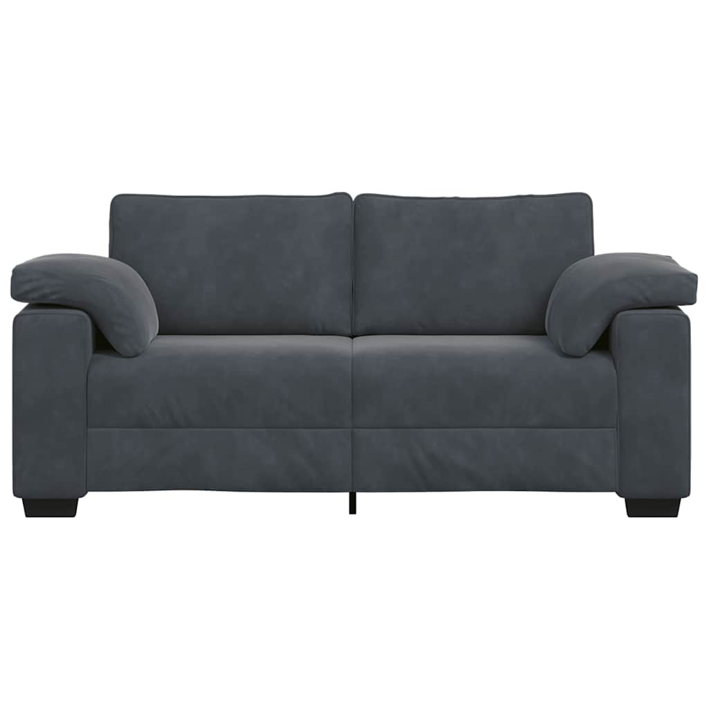 Bank Stefan - 180x77x82 cm - fluweel - donkergrijs