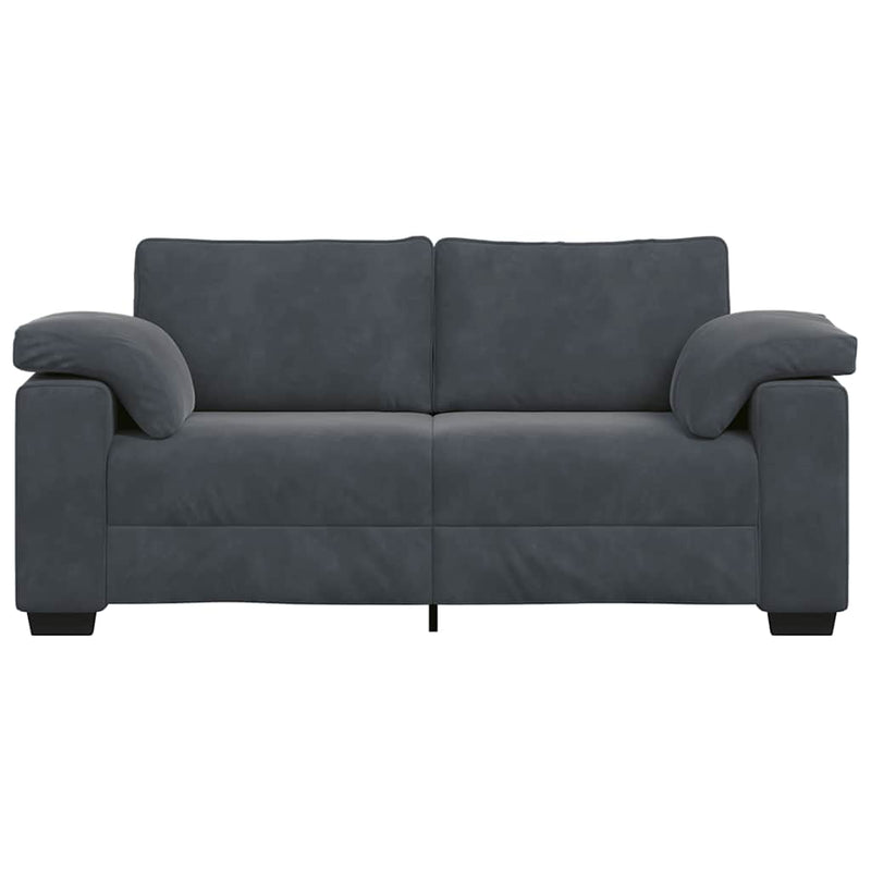 Bank Stefan - 180x77x82 cm - fluweel - donkergrijs