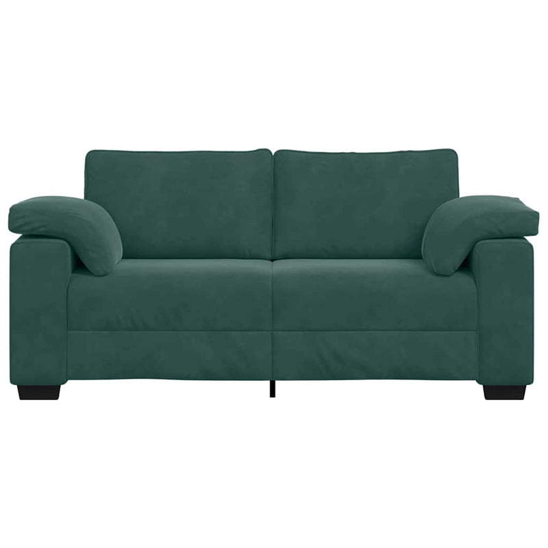 Bank Stefan - 180x77x82 cm - fluweel - donkergroen