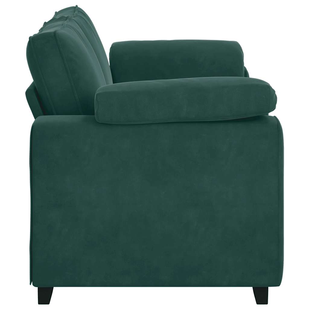 Bank Stefan - 180x77x82 cm - fluweel - donkergroen