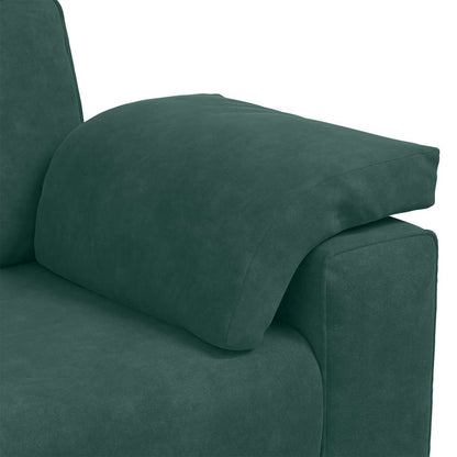 Bank Stefan - 180x77x82 cm - fluweel - donkergroen