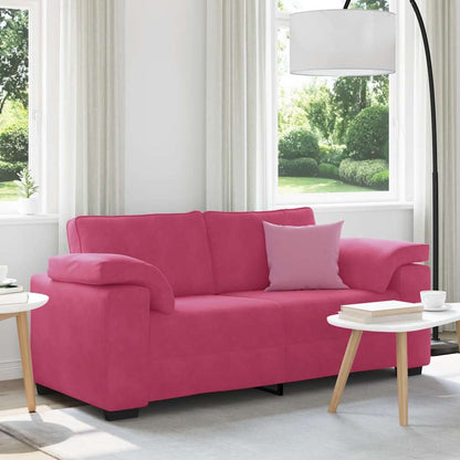 Bank Stefan - 180x77x82 cm - fluweel - wijnrood