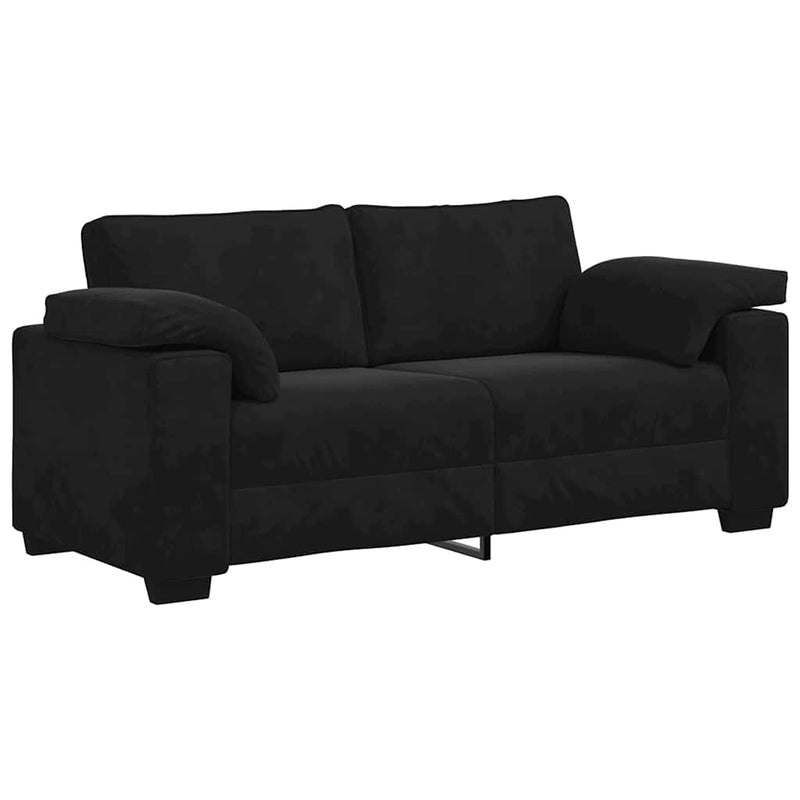 Bank Stefan - 180x77x82 cm - fluweel - zwart – extra afbeelding