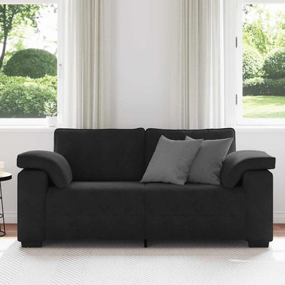 Bank Stefan - 180x77x82 cm - fluweel - zwart