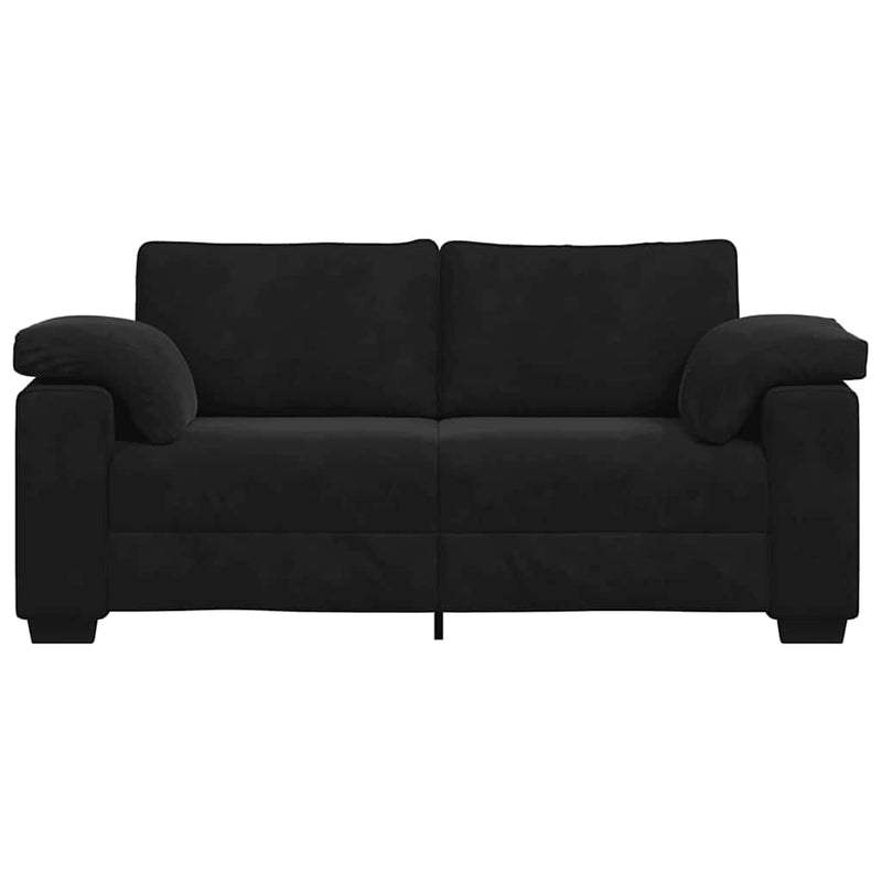 Bank Stefan - 180x77x82 cm - fluweel - zwart