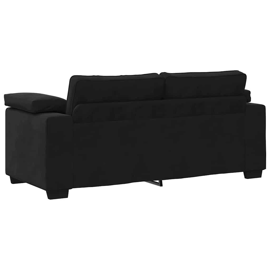 Bank Stefan - 180x77x82 cm - fluweel - zwart