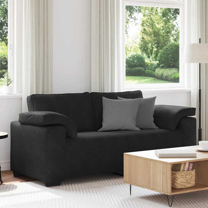 Bank Stefan - 180x77x82 cm - fluweel - zwart