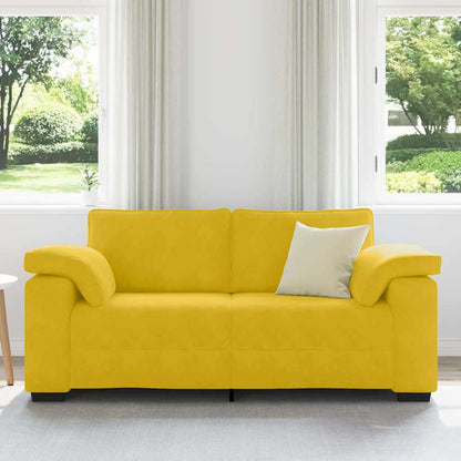 Bank Stefan - 180x77x82 cm - fluweel - geel
