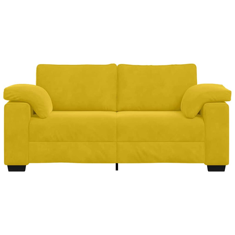 Bank Stefan - 180x77x82 cm - fluweel - geel
