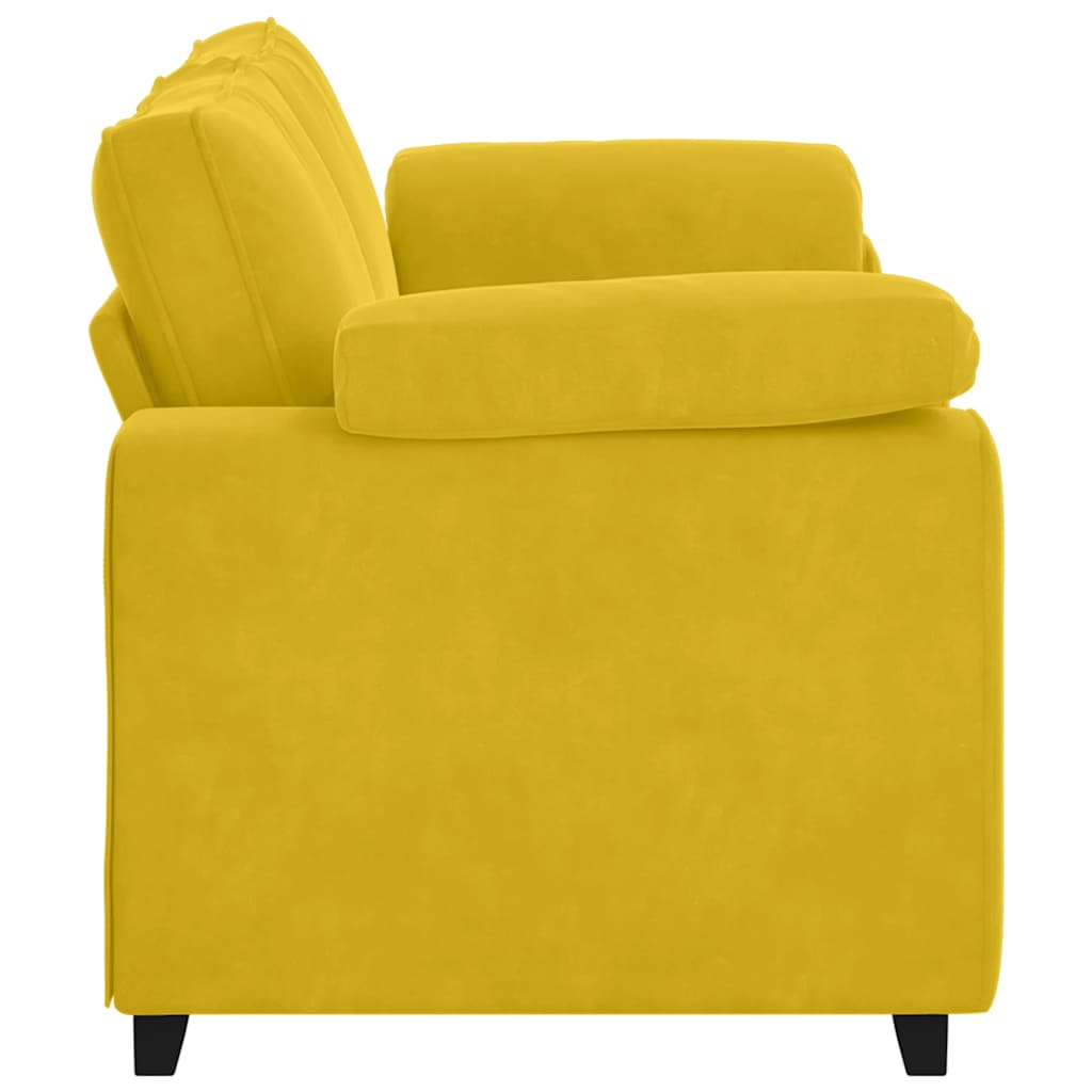 Bank Stefan - 180x77x82 cm - fluweel - geel