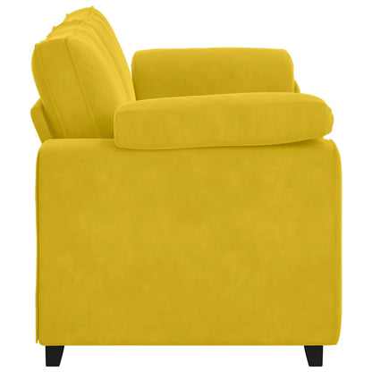 Bank Stefan - 180x77x82 cm - fluweel - geel