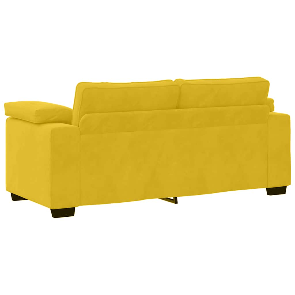 Bank Stefan - 180x77x82 cm - fluweel - geel