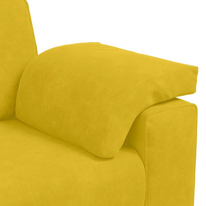 Bank Stefan - 180x77x82 cm - fluweel - geel