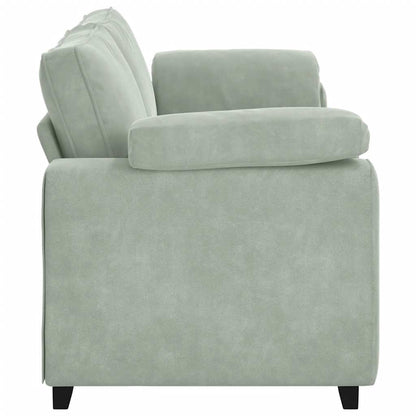 Bank Raymond - 220x77x82 cm - fluweel - lichtgrijs