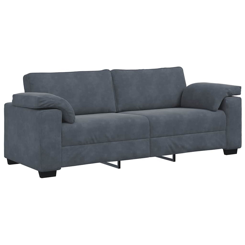 Bank Raymond - 220x77x82 cm - fluweel - donkergrijs – extra afbeelding