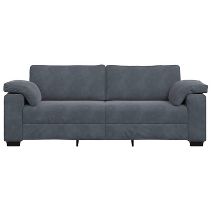 Bank Raymond - 220x77x82 cm - fluweel - donkergrijs