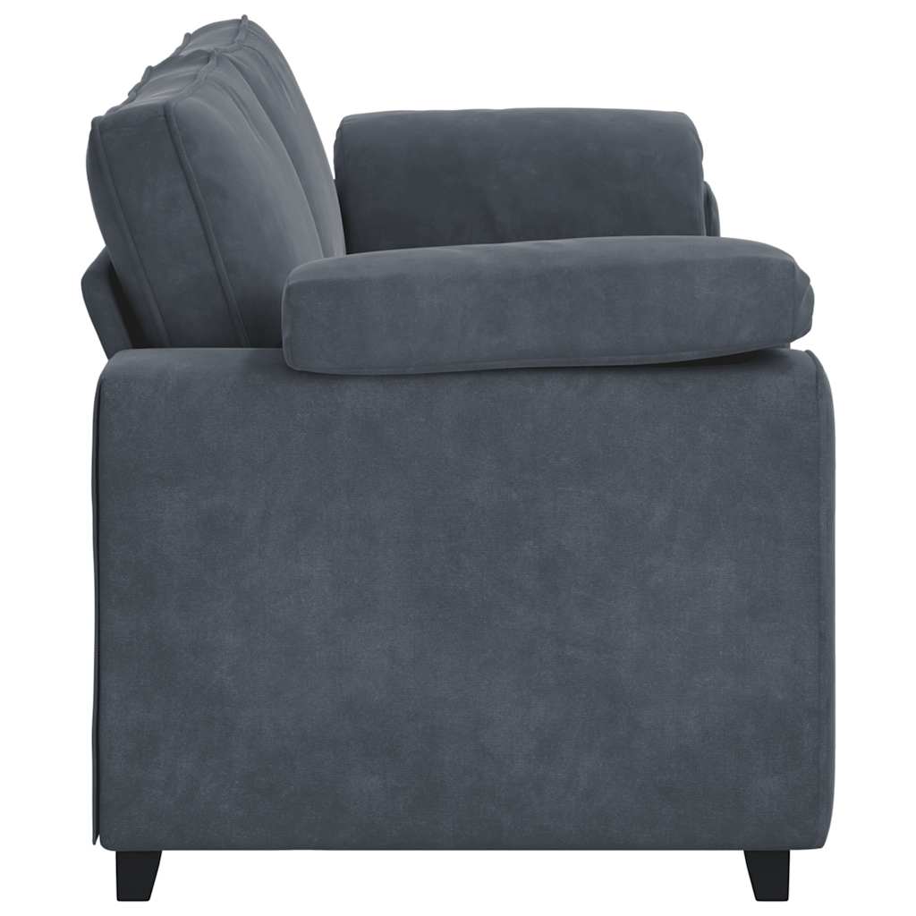 Bank Raymond - 220x77x82 cm - fluweel - donkergrijs