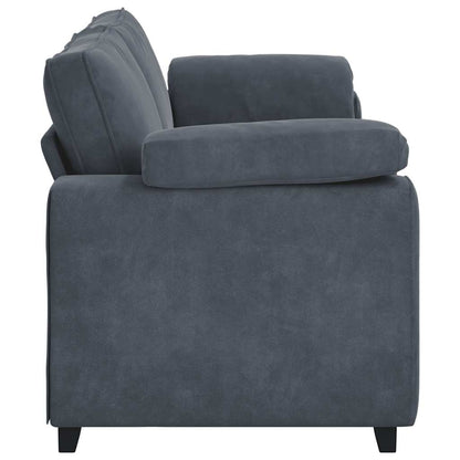 Bank Raymond - 220x77x82 cm - fluweel - donkergrijs