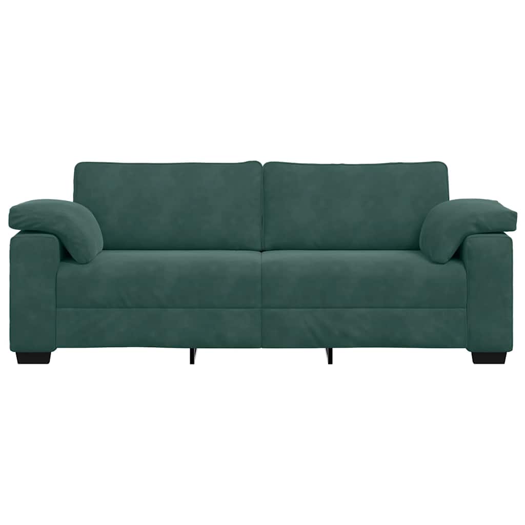 Bank Raymond - 220x77x82 cm - fluweel - donkergroen