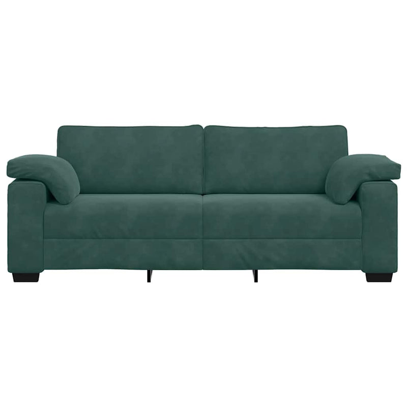 Bank Raymond - 220x77x82 cm - fluweel - donkergroen