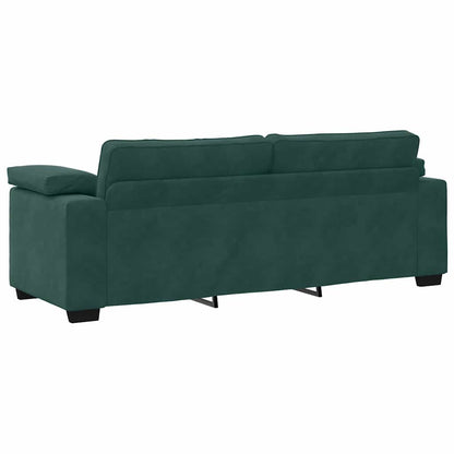Bank Raymond - 220x77x82 cm - fluweel - donkergroen