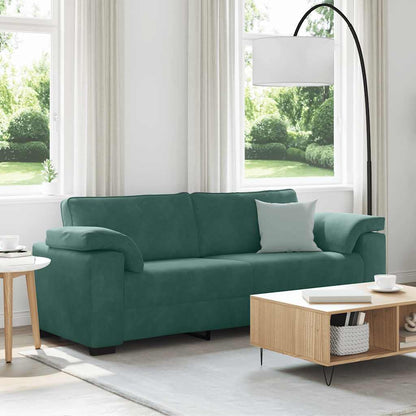Bank Raymond - 220x77x82 cm - fluweel - donkergroen