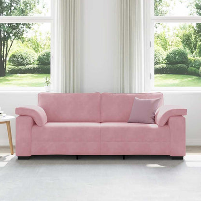 Bank Raymond - 220x77x82 cm - fluweel - roze