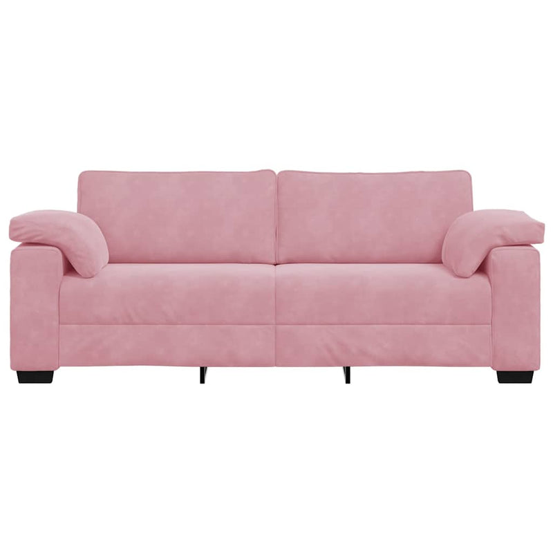 Bank Raymond - 220x77x82 cm - fluweel - roze