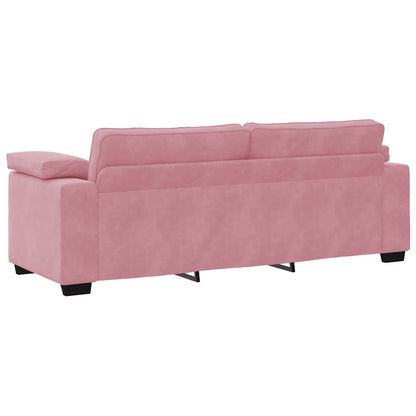 Bank Raymond - 220x77x82 cm - fluweel - roze