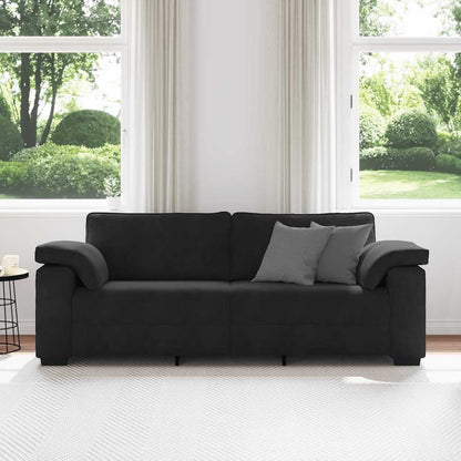 Bank Raymond - 220x77x82 cm - fluweel - zwart