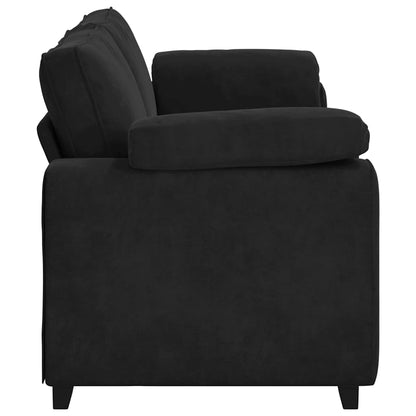 Bank Raymond - 220x77x82 cm - fluweel - zwart