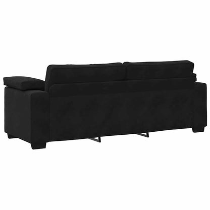 Bank Raymond - 220x77x82 cm - fluweel - zwart