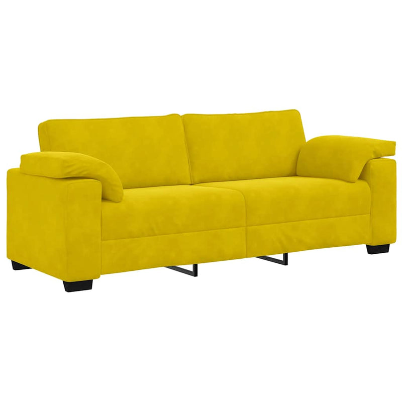 Bank Raymond - 220x77x82 cm - fluweel - geel – extra afbeelding