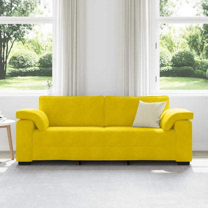 Bank Raymond - 220x77x82 cm - fluweel - geel